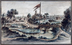 Vue du parc Pavlovsk avec l