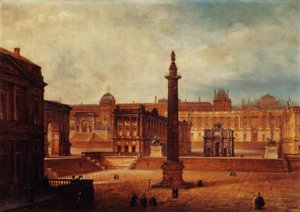 Vue composite des monuments parisiens - Domenico Ferri