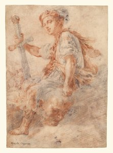 David avec la tête de Goliath (recto) ; Deux études, dont une de femme (verso)
