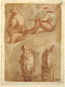 Études figuratives de cinq hommes