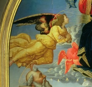 Christ en gloire avec Saint Benoît, Saint Romuald, Sainte Attinia, Sainte Grecinia et le donateur, abbé Buonvicini, 1492 (détail)