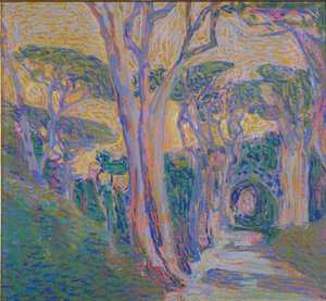 Forêt de pins à Portofino, vers 1920 - Domenico Guerello