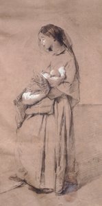Mère abandonnée - Domenico Induno