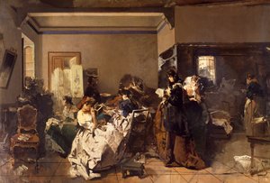 École pour couturières, par Domenico Induno - Domenico Induno
