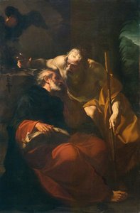 Saint Benoît et un ermite