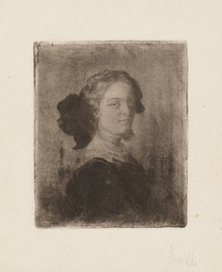 Jeune femme avec un nœud dans les cheveux - Domenico Morelli