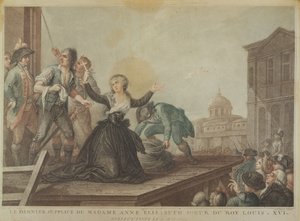 Élisabeth de France, sœur de Louis XVI, à la guillotine le 10 mai 1794