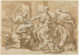Madonna entourée de saints - Domenico Piola