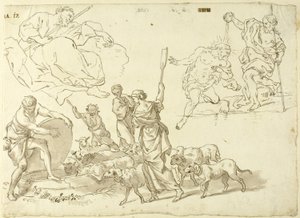 Esquisses de scènes religieuses - Domenico Piola