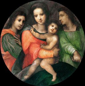 Madone et Enfant avec deux anges - Domenico Puligo