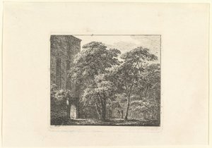 Architecture gothique dans un paysage, vers 1807 - Domenico Quaglio II