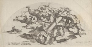 Groupe du Jugement Dernier, Anges portant la Colonne de la Flagellation, 16ème siècle