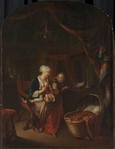 Une mère donnant le sein à son enfant