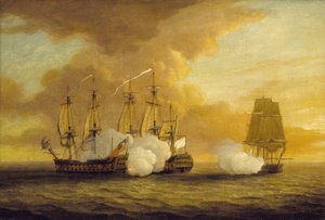 Combat naval entre le HMS Lion et Elisabeth et le navire français Du Teillay, le 9 juillet - Dominic Serres