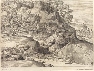 Paysage avec un moulin