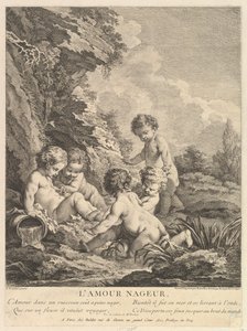 Enfant nageant, vers 1741