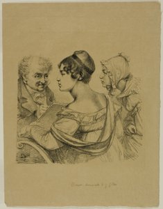 Autoportrait avec deux jeunes filles - Dominique Vivant Denon