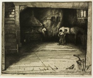 Forge avec le cheval blanc - Donald Shaw MacLaughlan