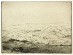 Esquisse des murs de San Gimignano