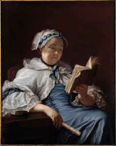 Portrait de Madame Nonotte. Peinture de Donat Nonotte (1708-1785) 1758. Besançon, Musée des Beaux-Arts - Donat Nonotte