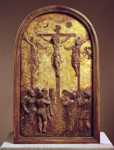 Crucifixion, troisième quart du 15ème siècle ou 19ème siècle papier mâché