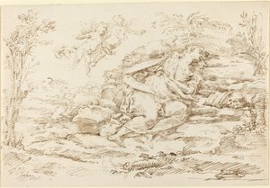 Madeleine Pénitente avec des Anges dans un Paysage (recto)