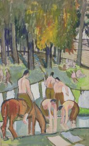 Soldats à un Ruisseau, 1920