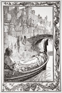 La barge flottait sur la rivière, 1905 - Dora Curtis