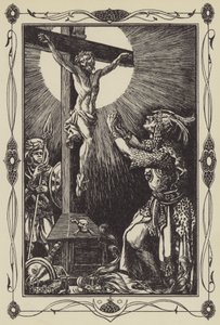 La Conversion de Sir Palamides (lithographie) - Dora Curtis
