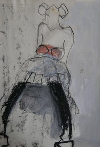 Danseuse assise (abstraite) - Doris Schmitz