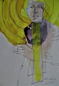 Portrait jaune expressif - Doris Schmitz