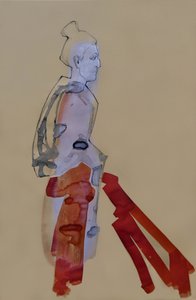 Figure rouge en mouvement - Doris Schmitz