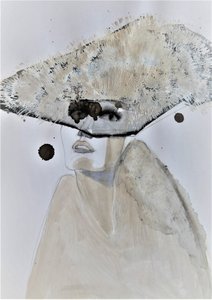 Portrait au chapeau mystérieux - Doris Schmitz