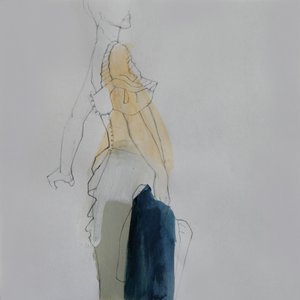 Croquis de mode : robe jaune - Doris Schmitz