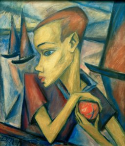 Garçon avec ballon rouge