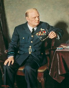 Portrait du Premier ministre britannique Winston Churchill