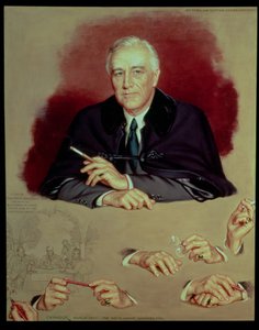 Étude de Franklin Delano Roosevelt pour la peinture 
