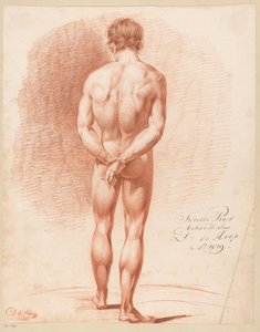 Homme nu debout, vu de dos (2e prix 1819)