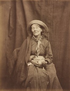 Femme tenant un oiseau mort, asile du comté de Surrey - Dr. Hugh Welch Diamond