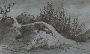 Composition de rochers et de pins - Dr. Thomas Monro