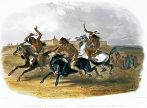 Course de Chevaux des Indiens Sioux près de Fort Pierre