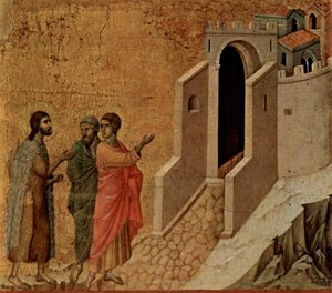 Duccio di Buoninsegna Emaus - Duccio di Buoninsegna