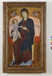 Madone et Enfant en trône et Anges, 1280-85 - Duccio di Buoninsegna