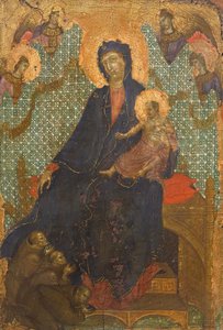 Madone des Franciscains, par Duccio di Buoninsegna (ca 1255 - avant 1319), tempera sur bois, 235x16 cm - Duccio di Buoninsegna