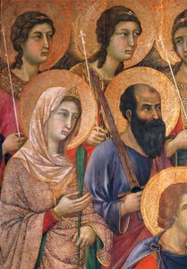 Maestà du Retable de Duccio dans la Cathédrale de Sienne (détail) - Duccio di Buoninsegna