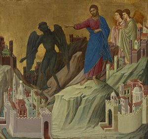 Tentation sur la montagne - Duccio di Buoninsegna