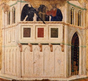 Tentations sur le Temple (détail) - Duccio di Buoninsegna