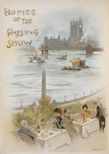 Page de titre illustrée, montrant une scène au bord de la Tamise. - Dudley Hardy