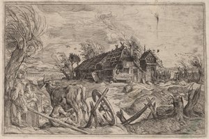 Paysage avec une ferme