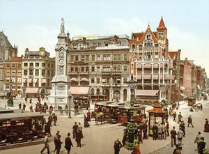 Vue de la Place du Dam à Amsterdam